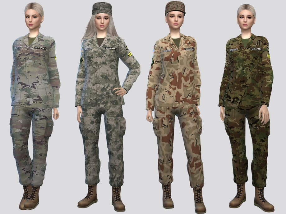sims 4 female military gear cc