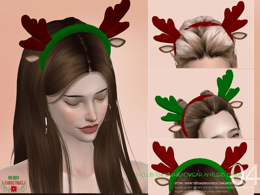 Sims 4 Christmas CC antlers