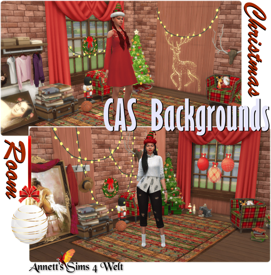 Sims 4 Christmas CC cas backgrounds