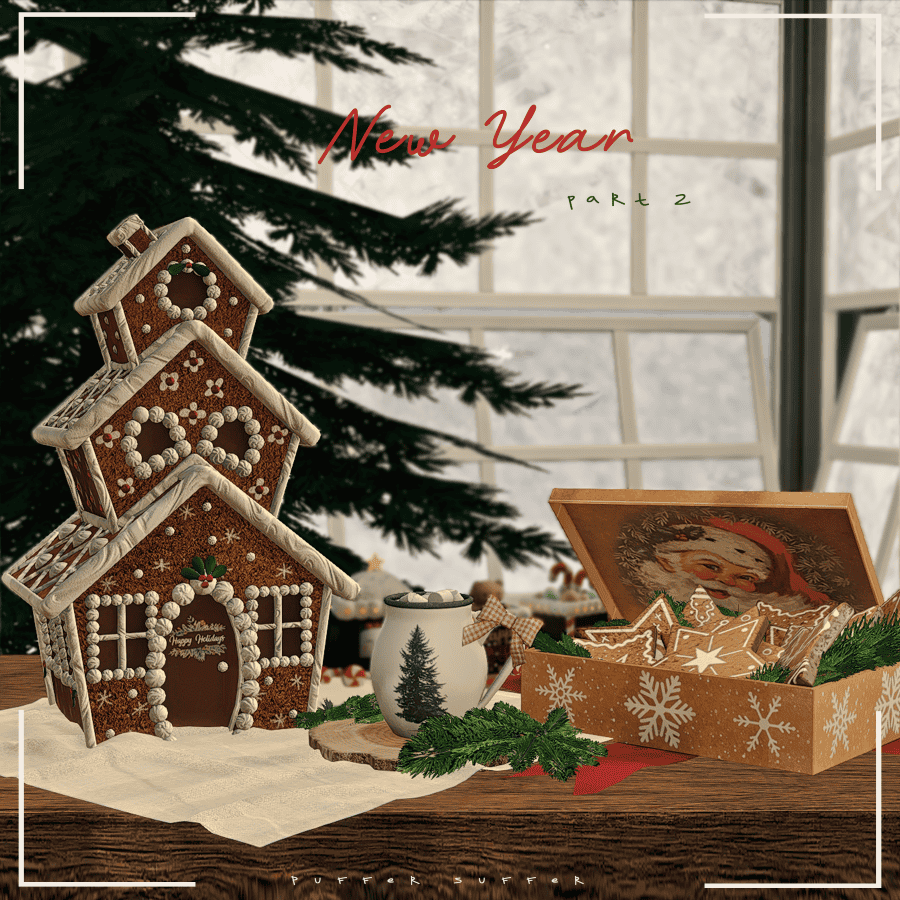 Sims 4 Christmas CC decor food