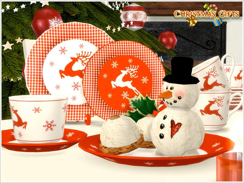 Sims 4 Christmas CC dishes