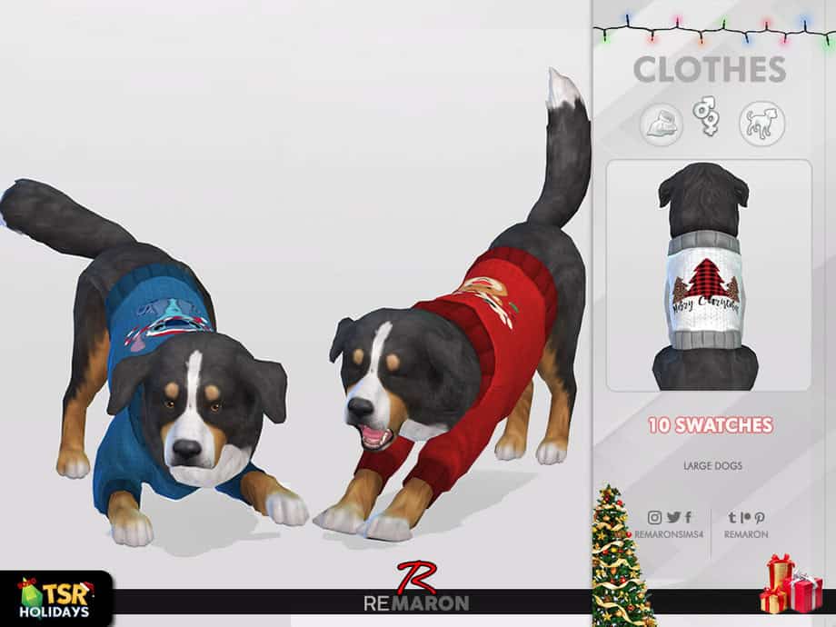 Sims 4 Christmas CC dogs