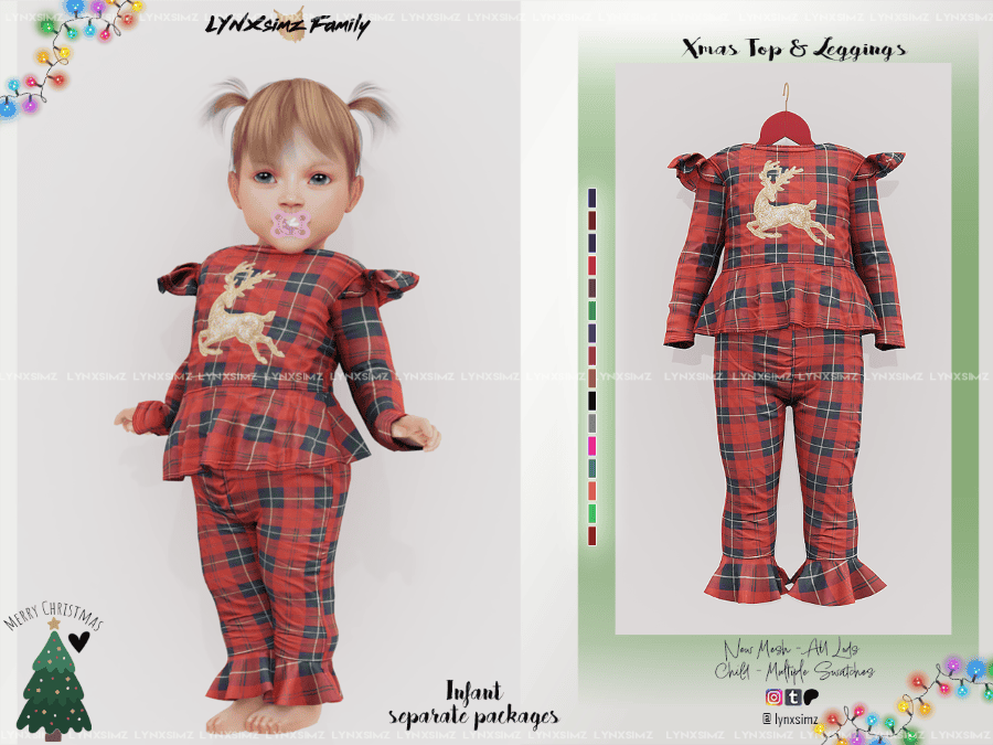 Sims 4 Christmas CC infant