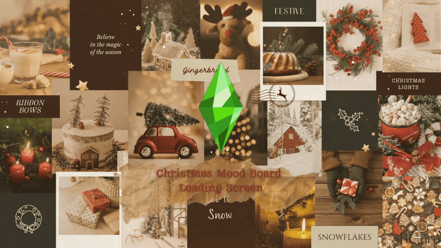 Sims 4 Christmas CC loading screens