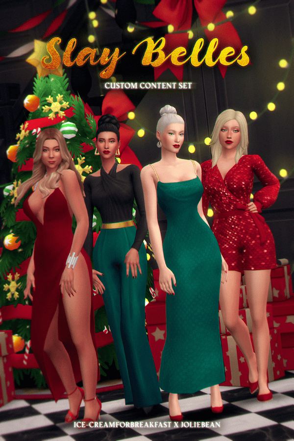 Sims 4 Christmas CC maxis match