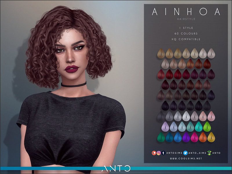 Sims 4 Curly Hairstyles Ainhoa