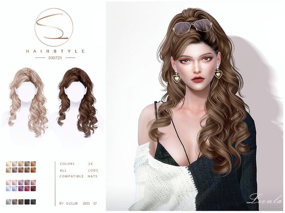 Sims 4 Curly Hairstyles Curly ponytail hair
