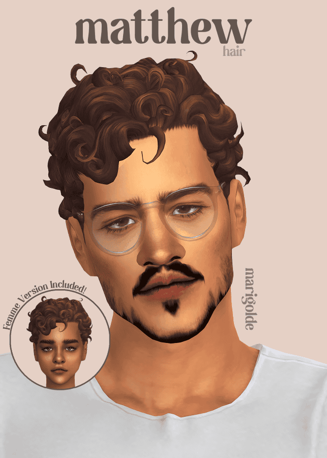 Sims 4 Curly Hairstyles Matthew
