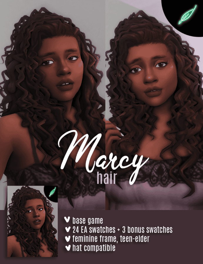 Sims 4 Curly Hairstyles marcy