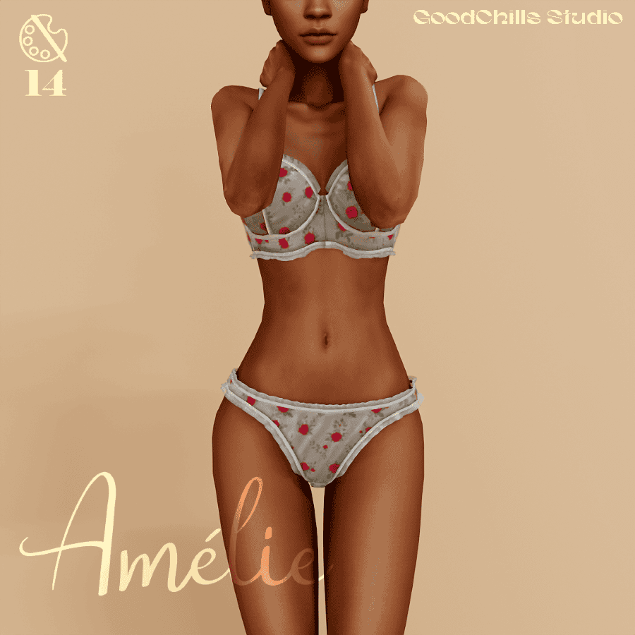 Sims 4 Lingerie CC Amelie