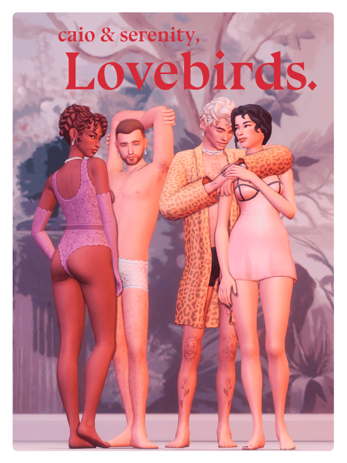 Sims 4 Lingerie CC Lovebirds Collection